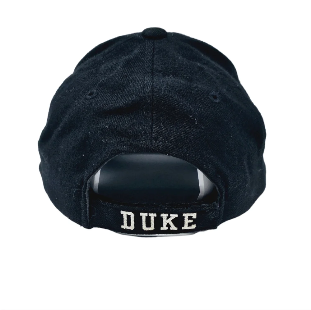 Vintage‎ 90s Y2K Nike Team Duke Blue Devils Black Strapback Hat Cap Logo Swoosh